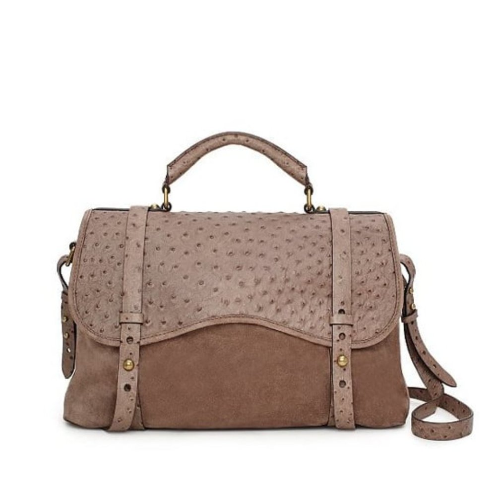KATE SPADE Westward Wanderlust Grey Suede Satchel